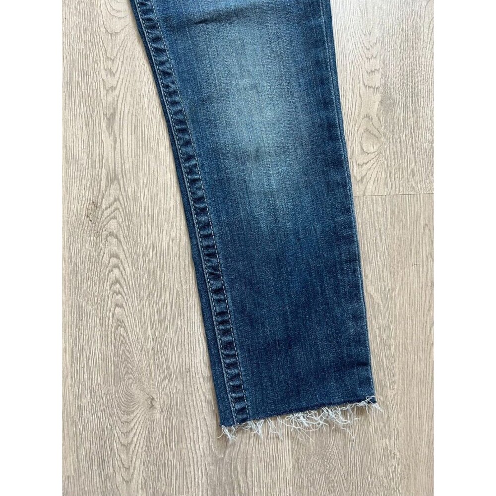 True Religion Swarovski Crystals Logo Leggings Blue Skinny Jeans Size 28 - Picture 7 of 9